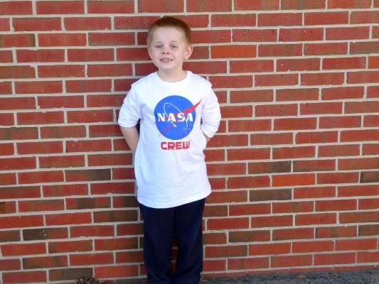 Jacob's new NASA T-Shirt